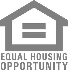 Equal Housing Opportunity logo featuring a house outline with an equal sign inside